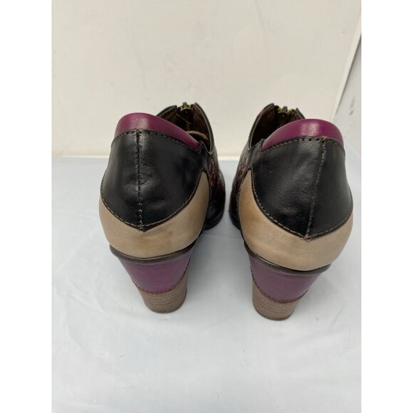 L’Artiste Raina Spring Step Ankle Bootie Boot Zip Floral Women’s Size 39 Purple - Picture 8 of 8